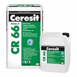 Эластичная гидроизоляционная смесь (2К) Ceresit CR 66 22,5 кг 1038182 фото