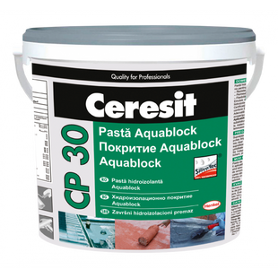 Еластичне водонепроникне силіконове покриття Ceresit CP 30 AquaBlock 5 кг 1062408 фото
